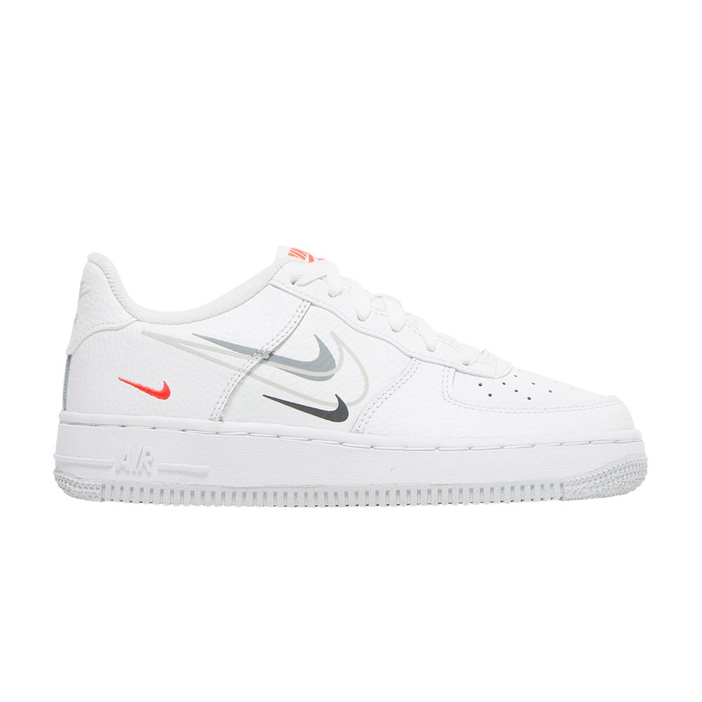 Pre-owned Nike Air Force 1 Low Gs 'multi-swoosh' | White | Kid's Size 7