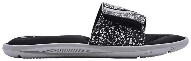 Under Armour Ignite 6 Graphic Strap Slide Black Mod Grey