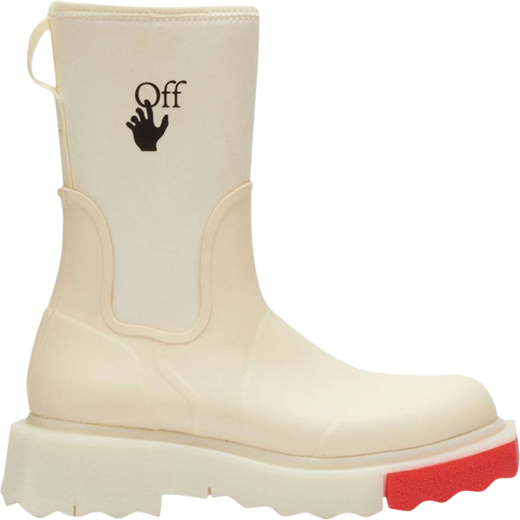 Off-White Wmns Logo Printed Rain Boot 'Ecru'