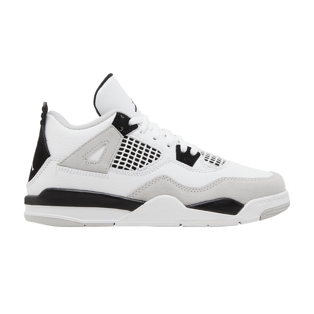 Pre-owned Air Jordan 4 Retro Ps 'military Black' | White | Kid's Size 11