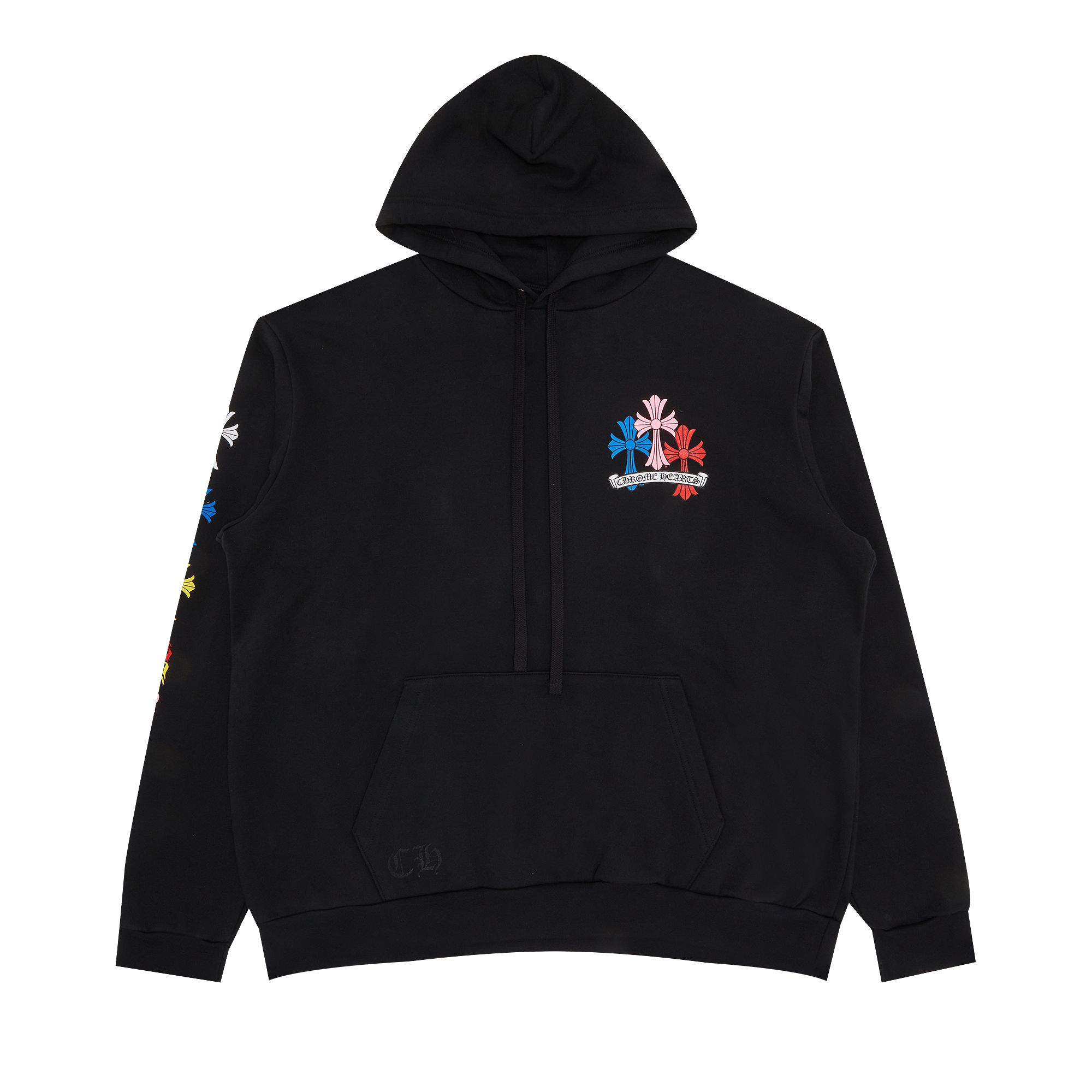 Chrome Hearts Cross Hoodie 'Black/Multicolor' | Men's Size M