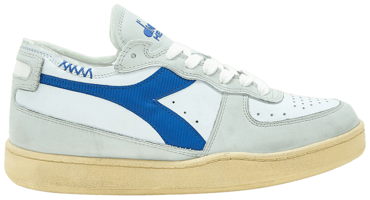Diadora Mi Basket Row Cut White Nautical Blue