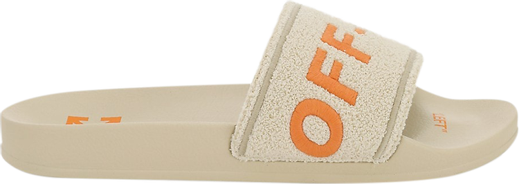 Off-White Towel Embroidery Slider 'Beige Orange'