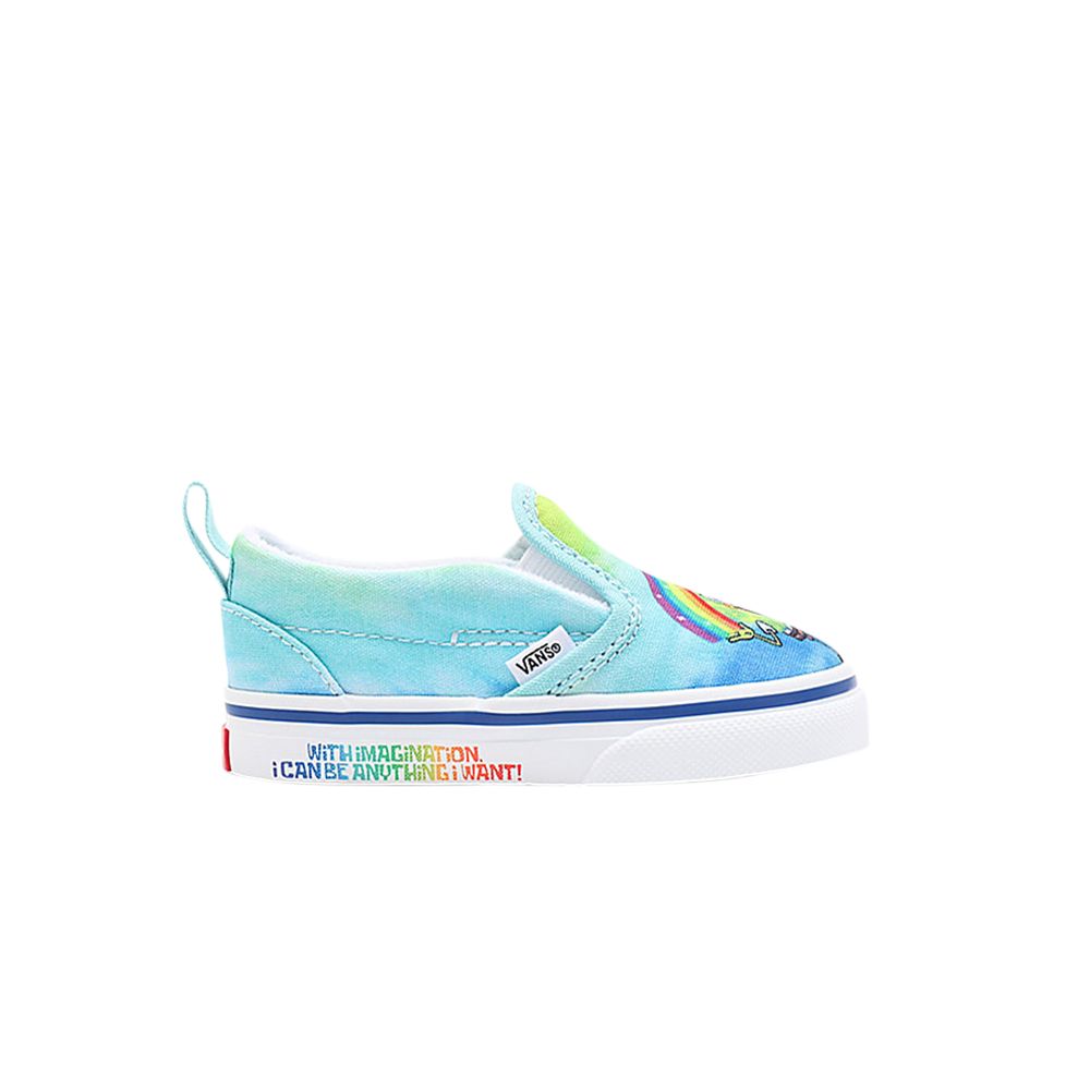 Pre-owned Vans Spongebob Squarepants X Slip-on Velcro Toddler 'imaginaaation' | Blue | Infant Size 8.5