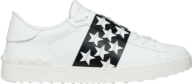Valentino Open Sneaker 'Star Embellished - White Black'