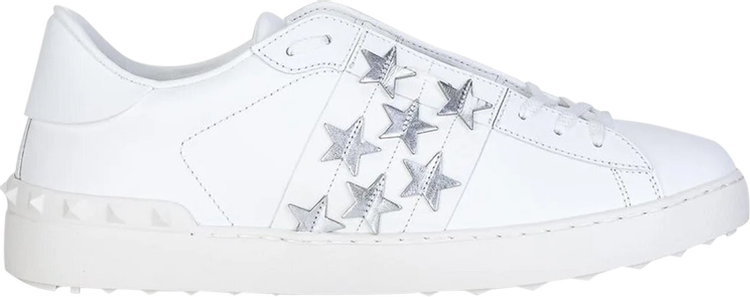 Valentino Open Sneaker 'Star Embellished - White Silver'