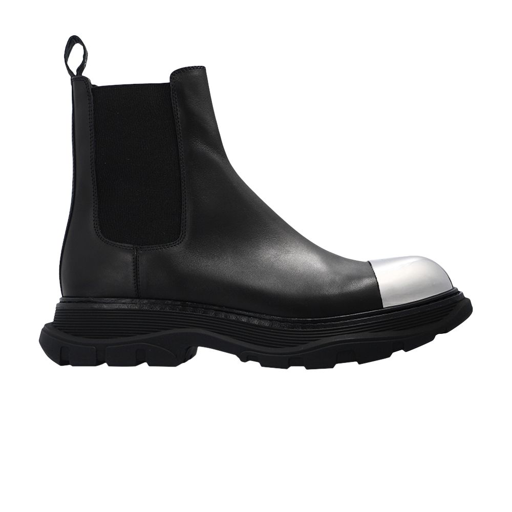 Pre-owned Alexander Mcqueen Tread Slick Boot 'black Silver' | Men's Size 40