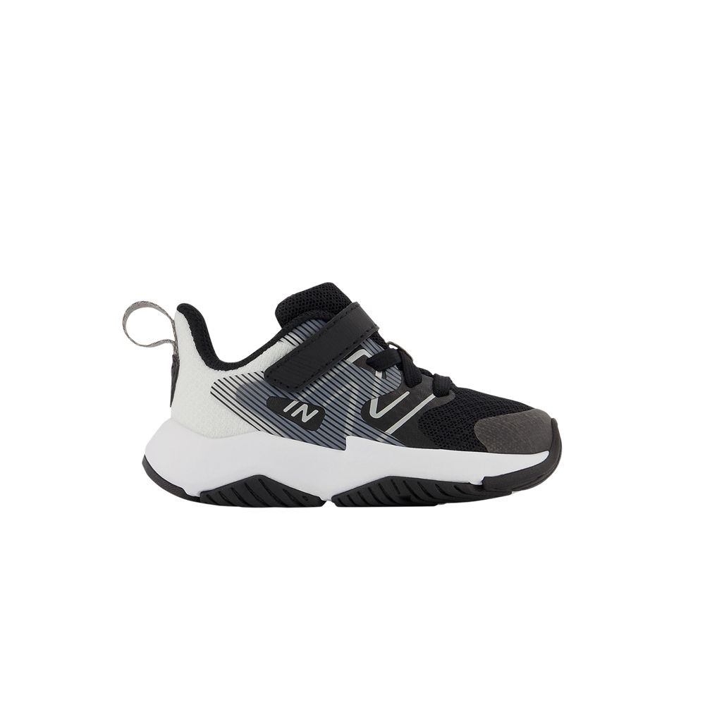 Pre-owned New Balance Rave Run V2 Bungee Lace Toddler Wide 'black White' | Infant Size 2