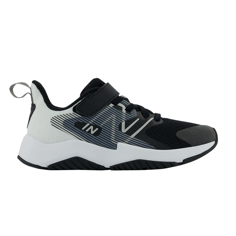 Pre-owned New Balance Rave Run V2 Bungee Lace Big Kid Wide 'black White' | Kid's Size 11