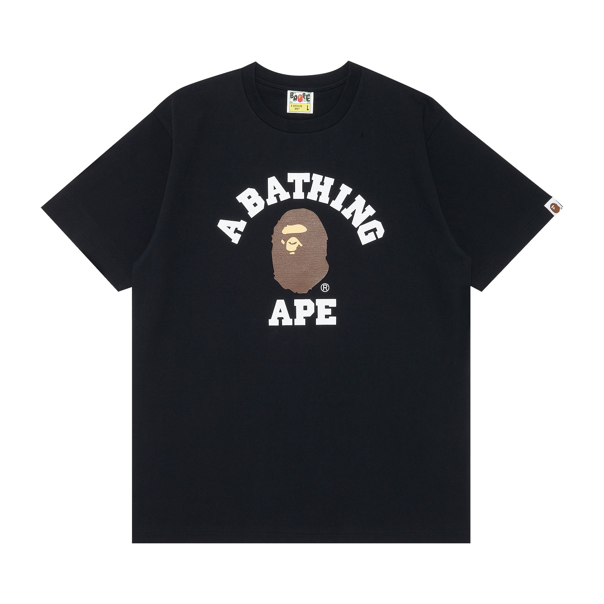 BAPE College Tee 'Black' | Men's Size L