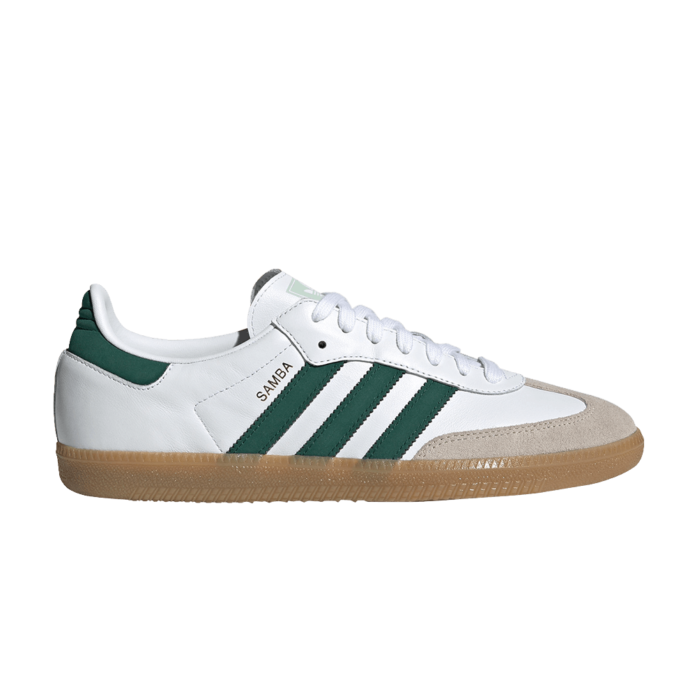 Adidas Samba OG Shoes - Men's - Cloud White / Green - 9