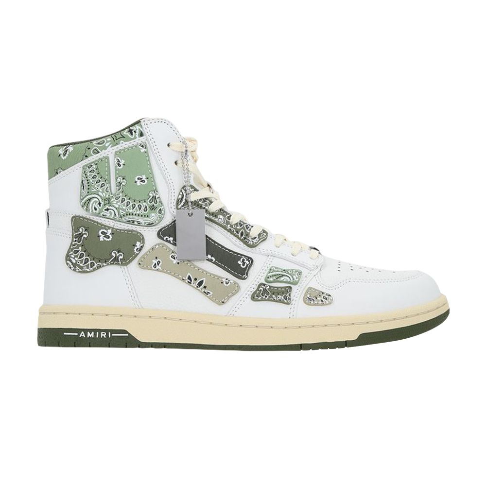 Amiri Amiri Skel Top High 'Bandana - Olive' | White | Men's Size 45
