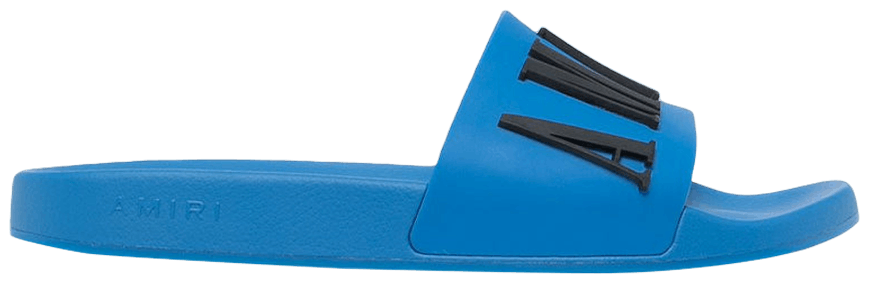 Buy Amiri Rubber Classic Logo Pool Slide 'Blue' PS22MFF001 495 GOAT