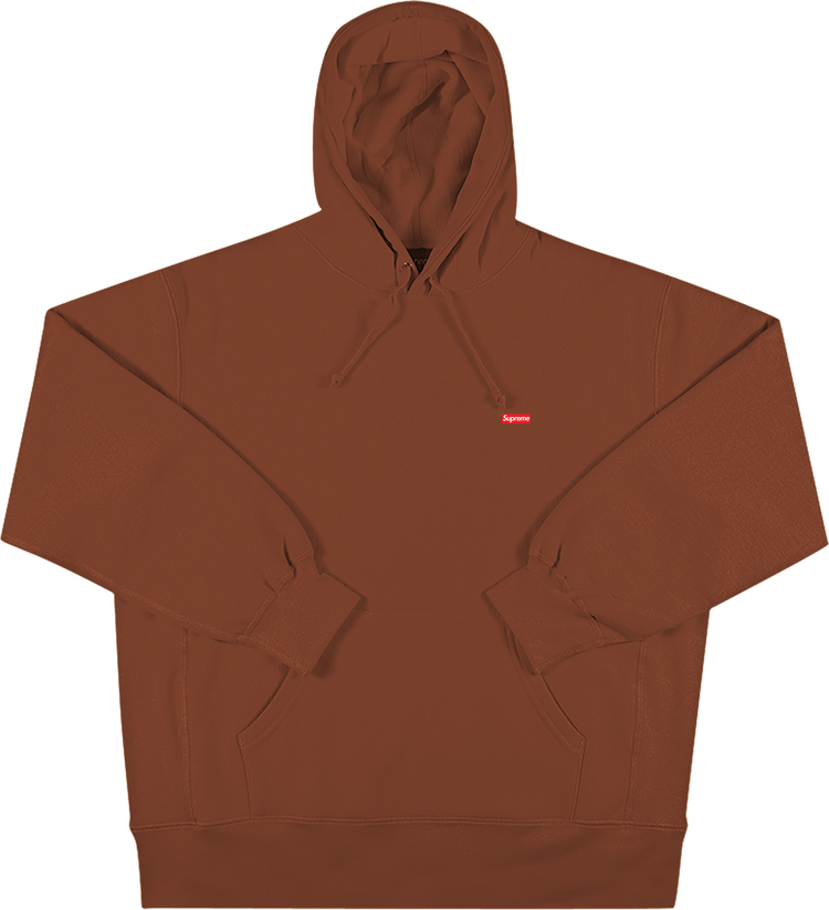 Supreme Enamel Small Box Hooded Sweatshirt 'Brown'