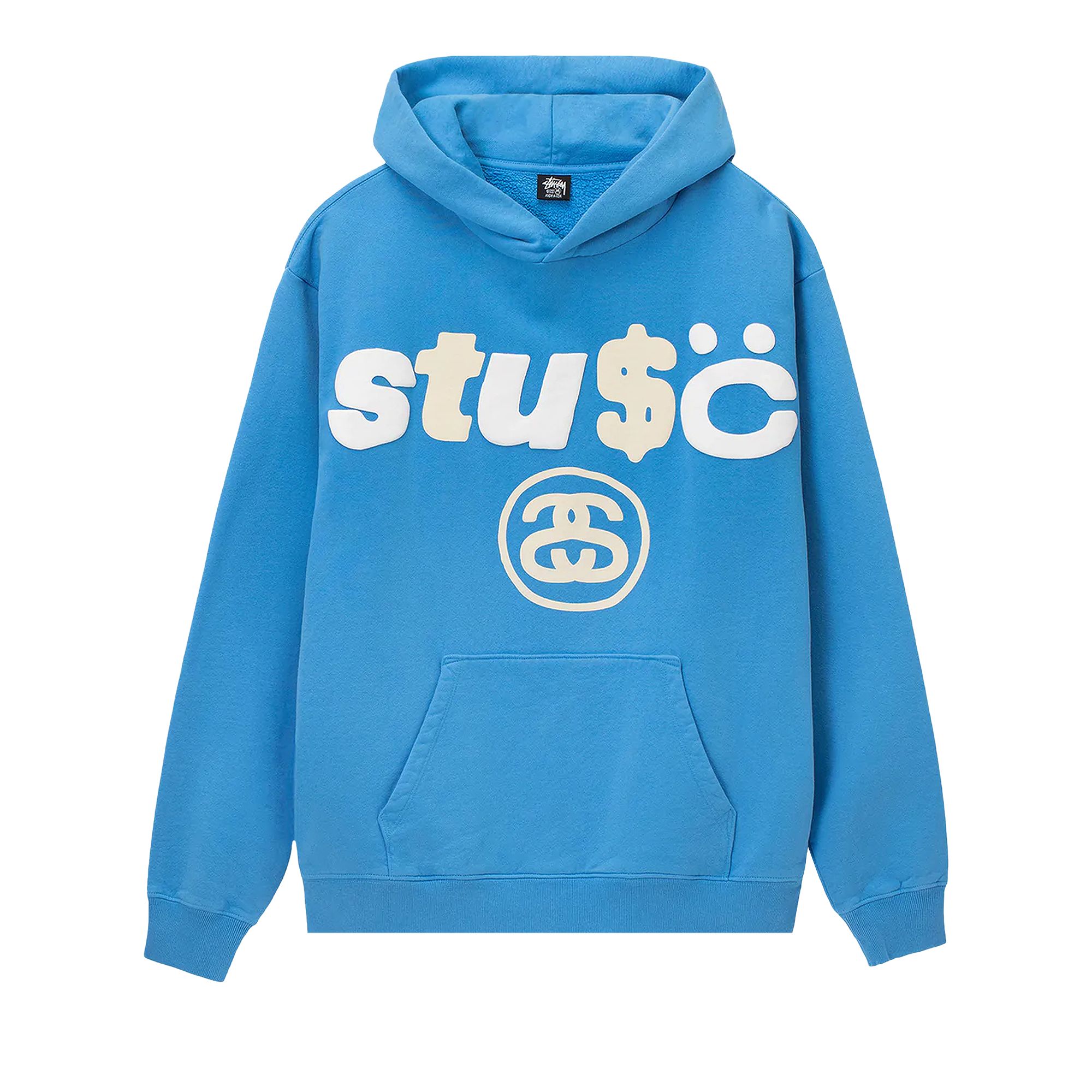 Stussy x Cactus Plant Flea Market 8 Ball Pigment Dyed Hoodie 'Blue' | Men's Size S