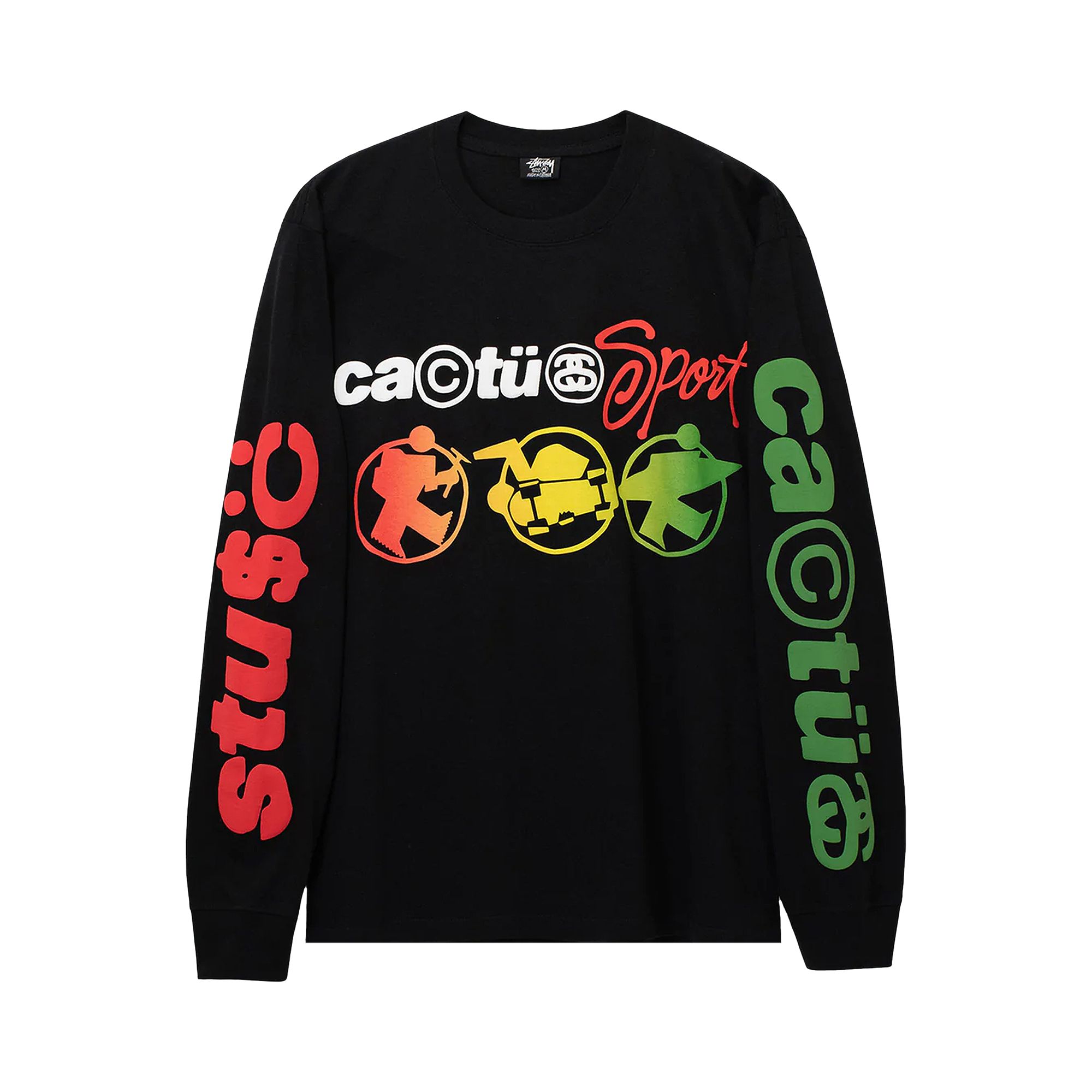 Stussy x Cactus Plant Flea Market Sport Long-Sleeve Tee 'Black' | Men's Size XL
