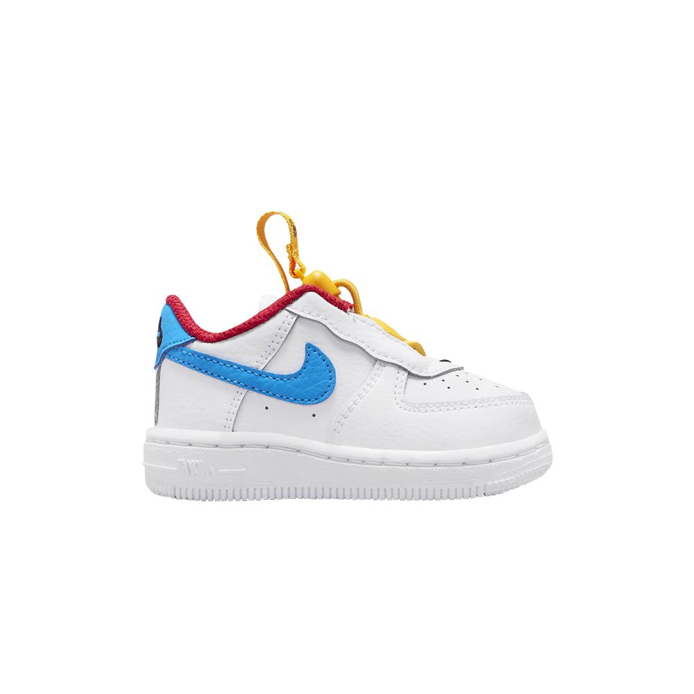 Pre-owned Nike Force 1 Toggle Td 'white Photo Blue' | Infant Size 10