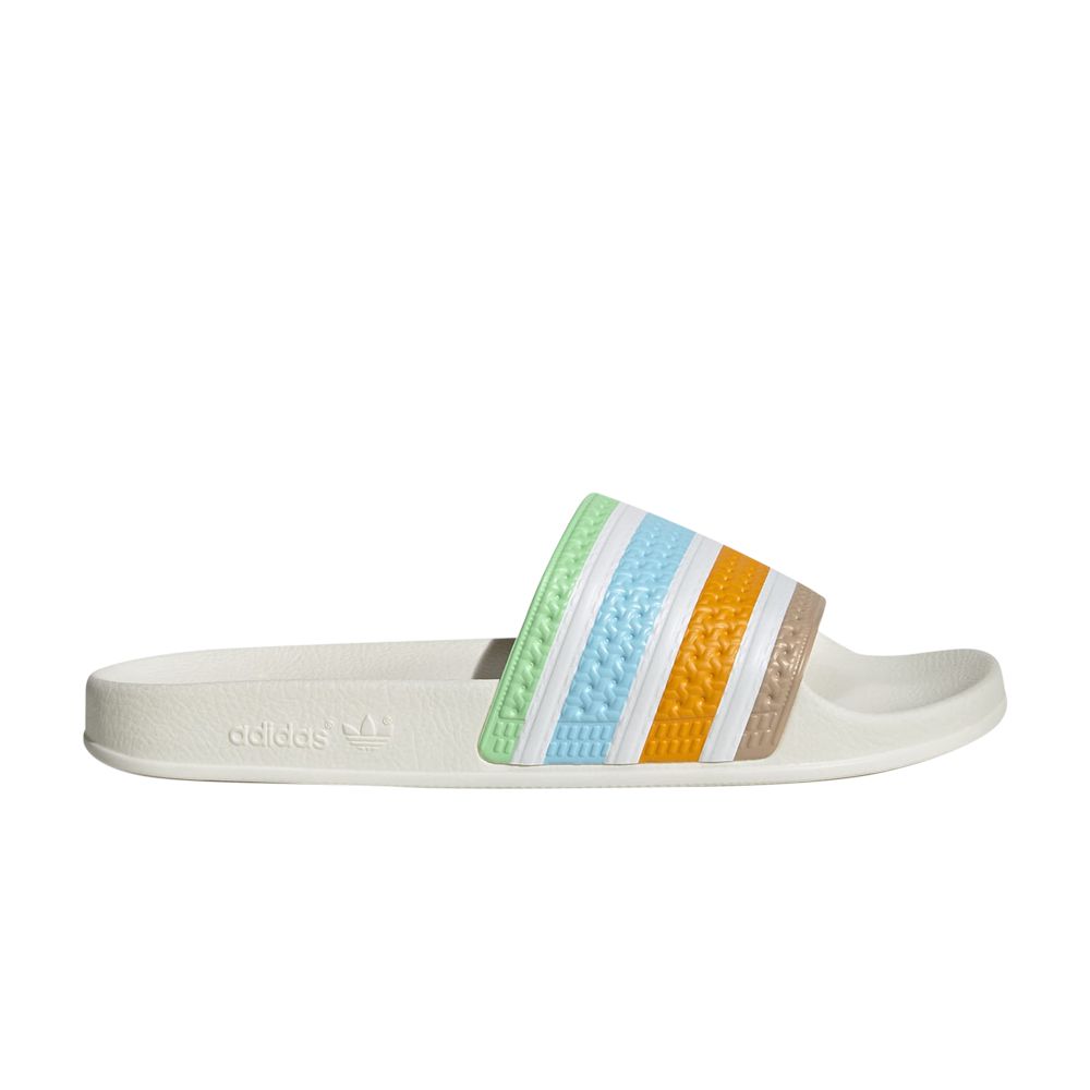 Pre-owned Adidas Originals Adilette Slide 'off White Multi' In Blue