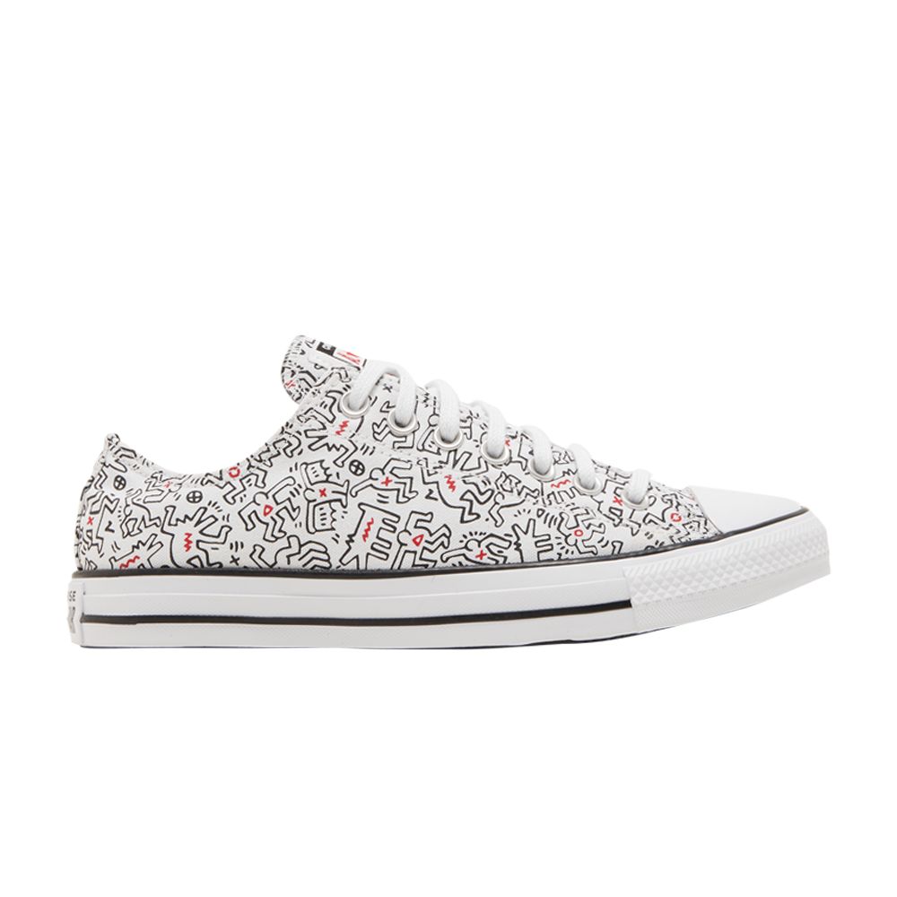 Converse Keith Haring x Chuck Taylor All Star Low 'Dancing Figures Allover Print' | White | Men's Size 8.5