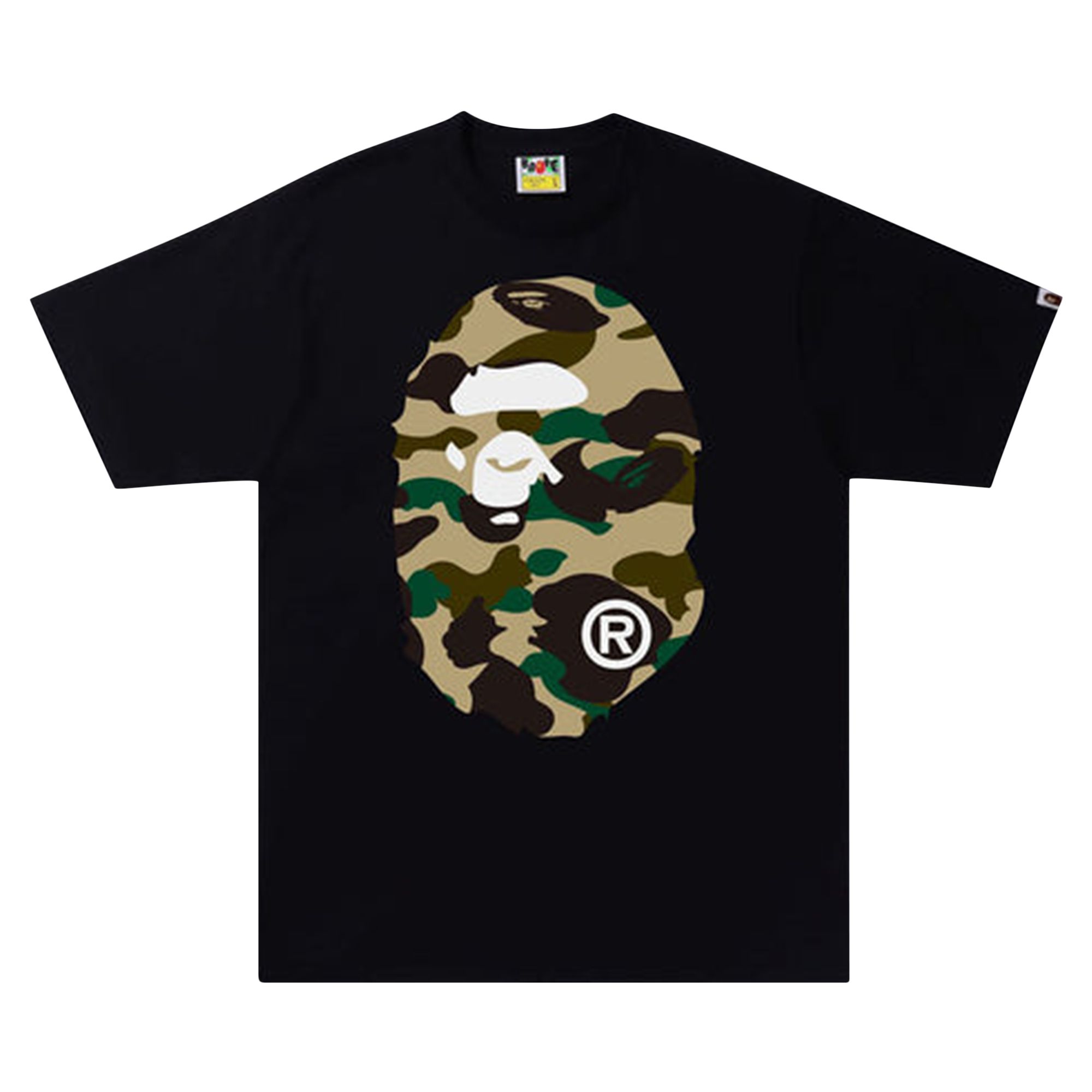 BAPE 1st Camo Big Ape Head Tee 'Black/Yellow' | Men's Size S