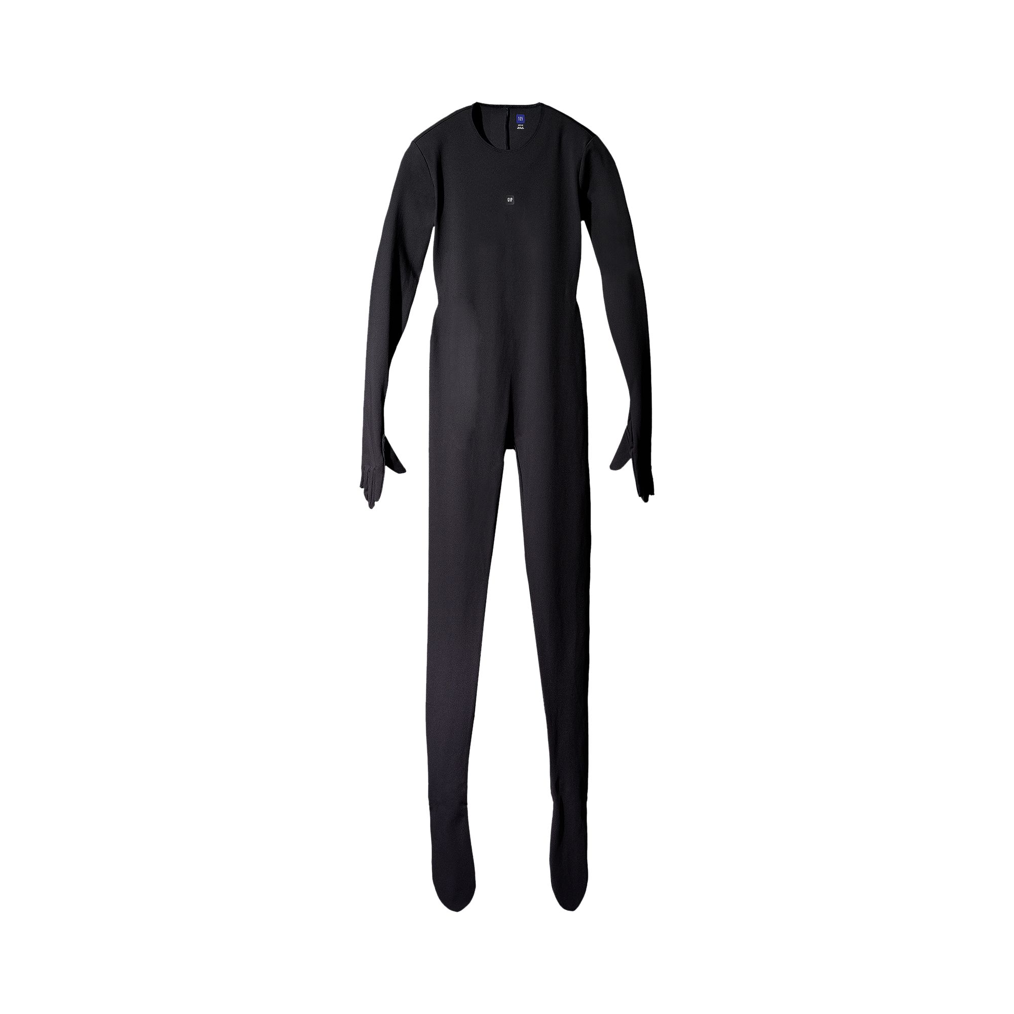 Pre-owned Yeezy Gap Engineered By Balenciaga Long-sleeve Body Suit With Gloves 'black' | Women's Size Xxs