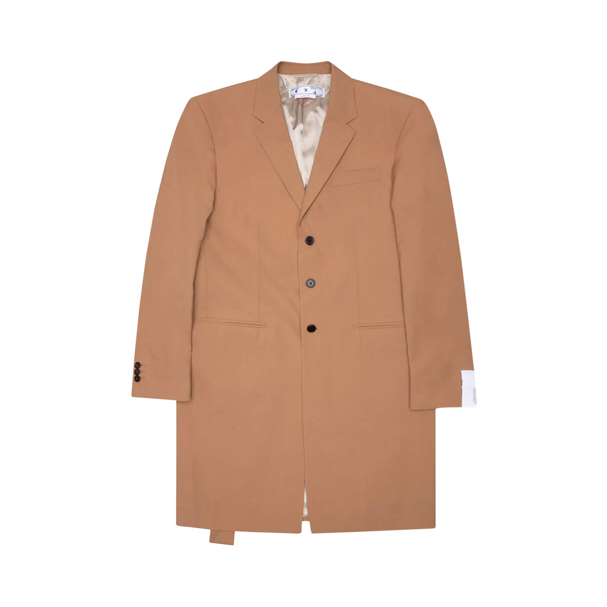 Pre-owned Off-white Relaxed Long Jacket 'camel' | Brown | Men's Size 48