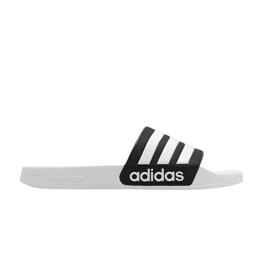 Pre-owned Adidas Originals Adilette Shower Slide 'white Black'