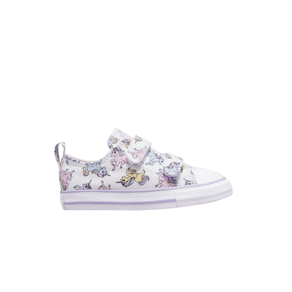 Pre-owned Converse Chuck Taylor All Star Low Easy-on Td 'unicorns' | White | Infant Size 4