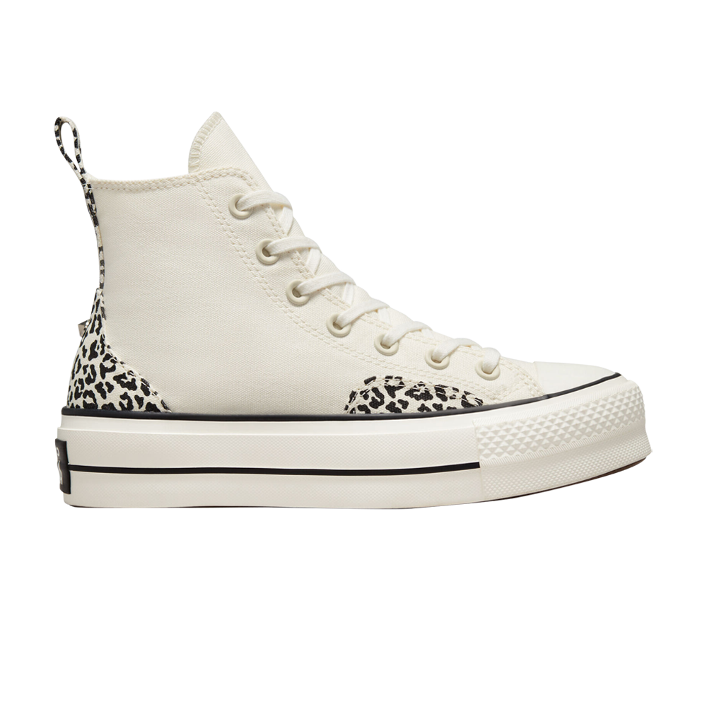 Pre-owned Converse Wmns Chuck Taylor All Star Lift Platform High 'animalier' In Cream