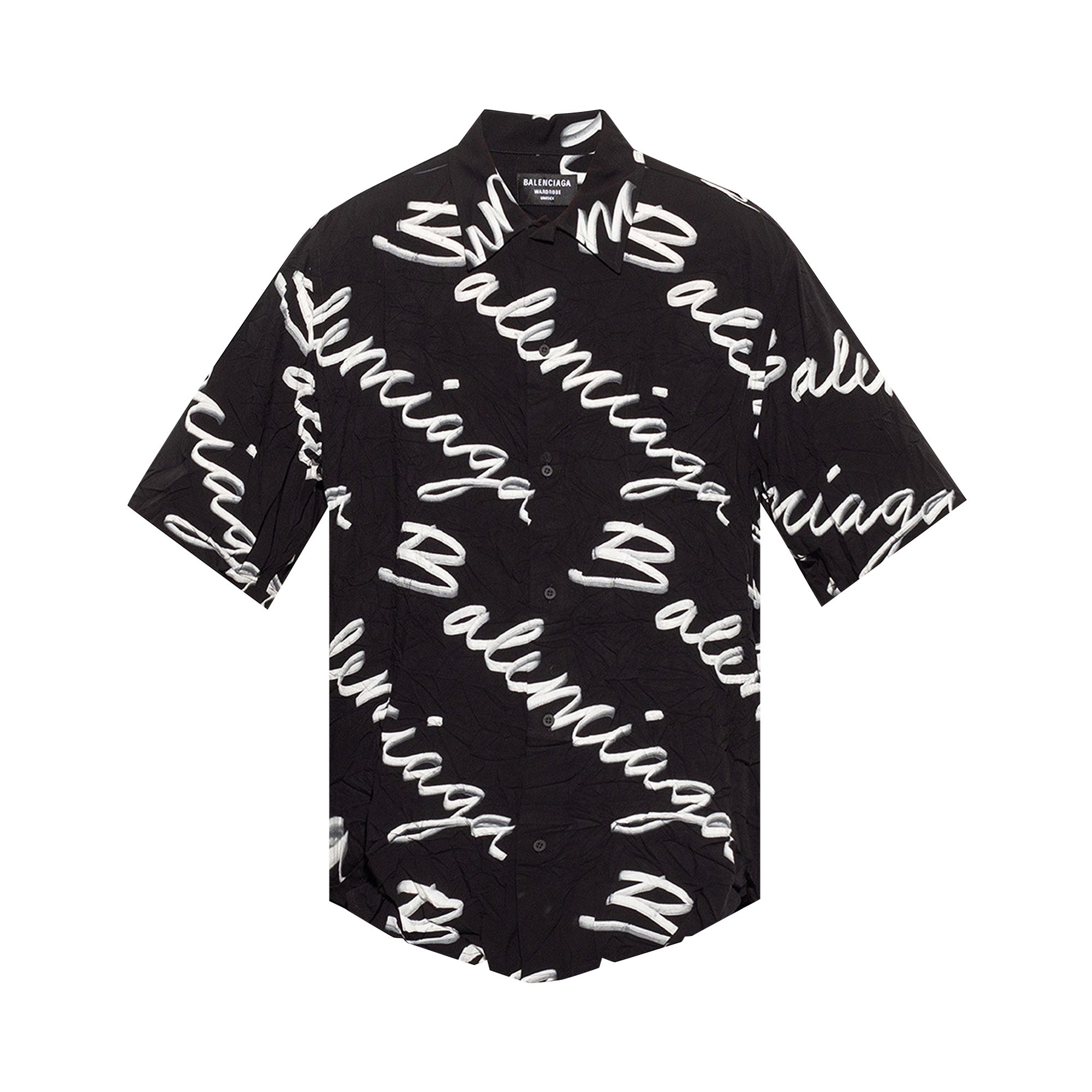 Pre-owned Balenciaga Minimal Shirt 'black/white' | Men's Size 38