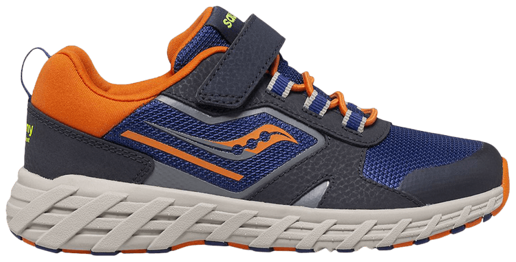 Saucony Wind Shield 20 AC Big Kid Navy Orange
