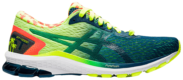Asics GT 1000 9 Safety Yellow Mako Blue