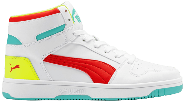 Puma Rebound LayUp White High Risk Red