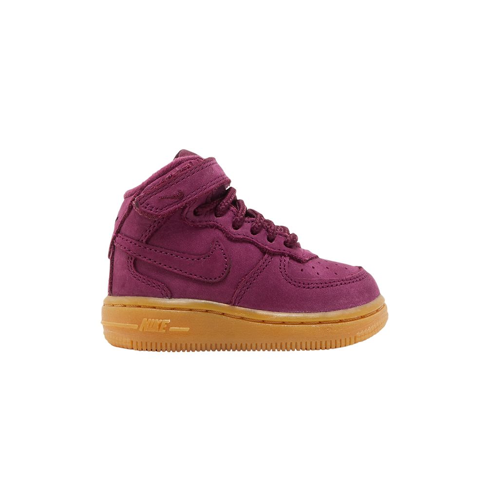 Pre-owned Nike Force 1 Mid Wb Td 'bordeaux' | Purple | Infant Size 10