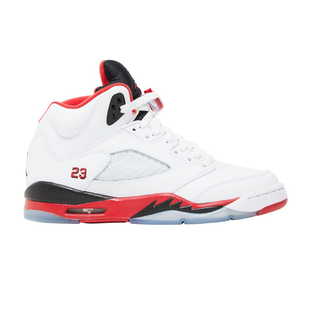 Air Jordan 5 Retro GS 'Fire Red Black Tongue' 2013 | White | Kid's Size 6