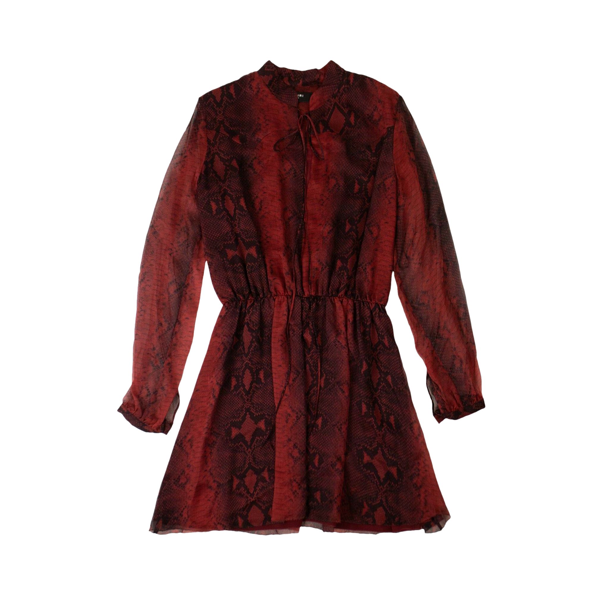 Amiri Snakeskin Silk Dress 'Red' | Women's Size 40