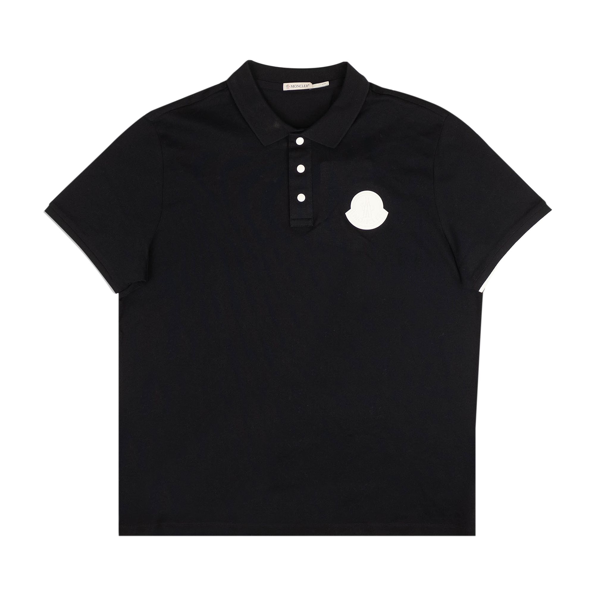 Pre-owned Moncler Logo Patch Short-sleeve Polo Shirt 'navy Blue' | Men's Size M