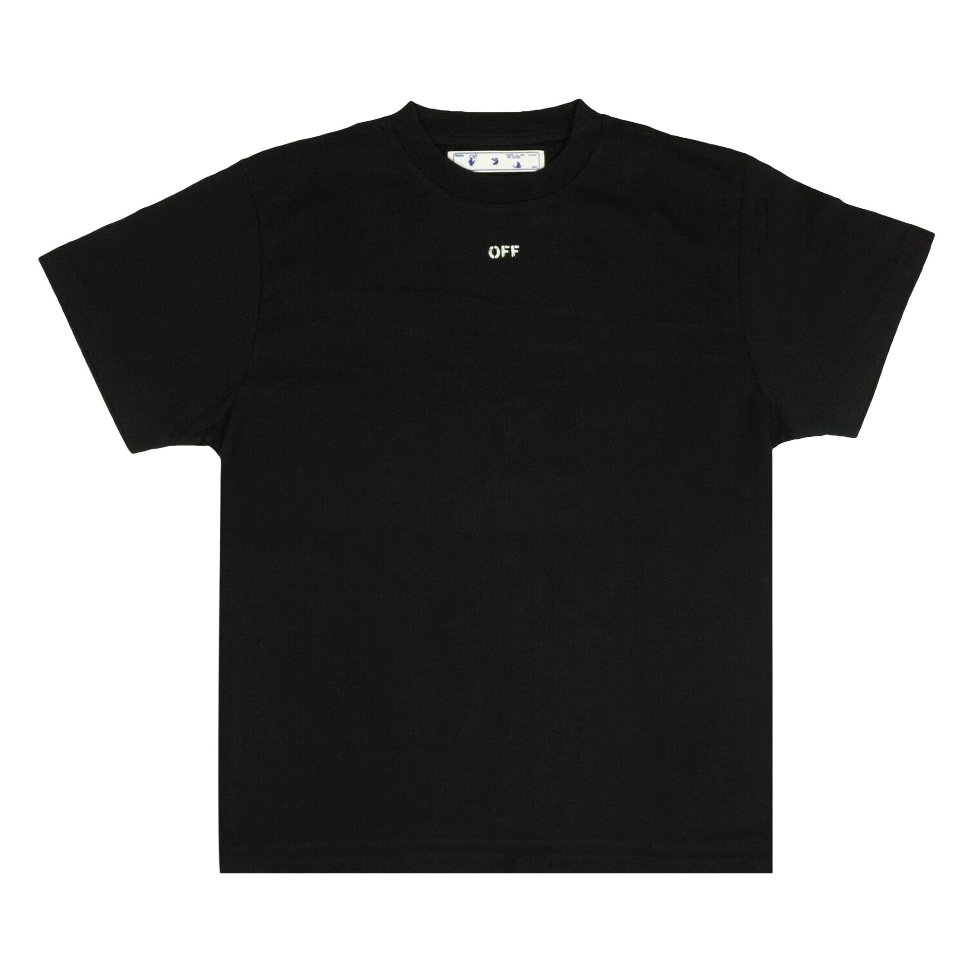 Off-White Stencil Logo T-Shirt 'Black' | Men's Size XS
