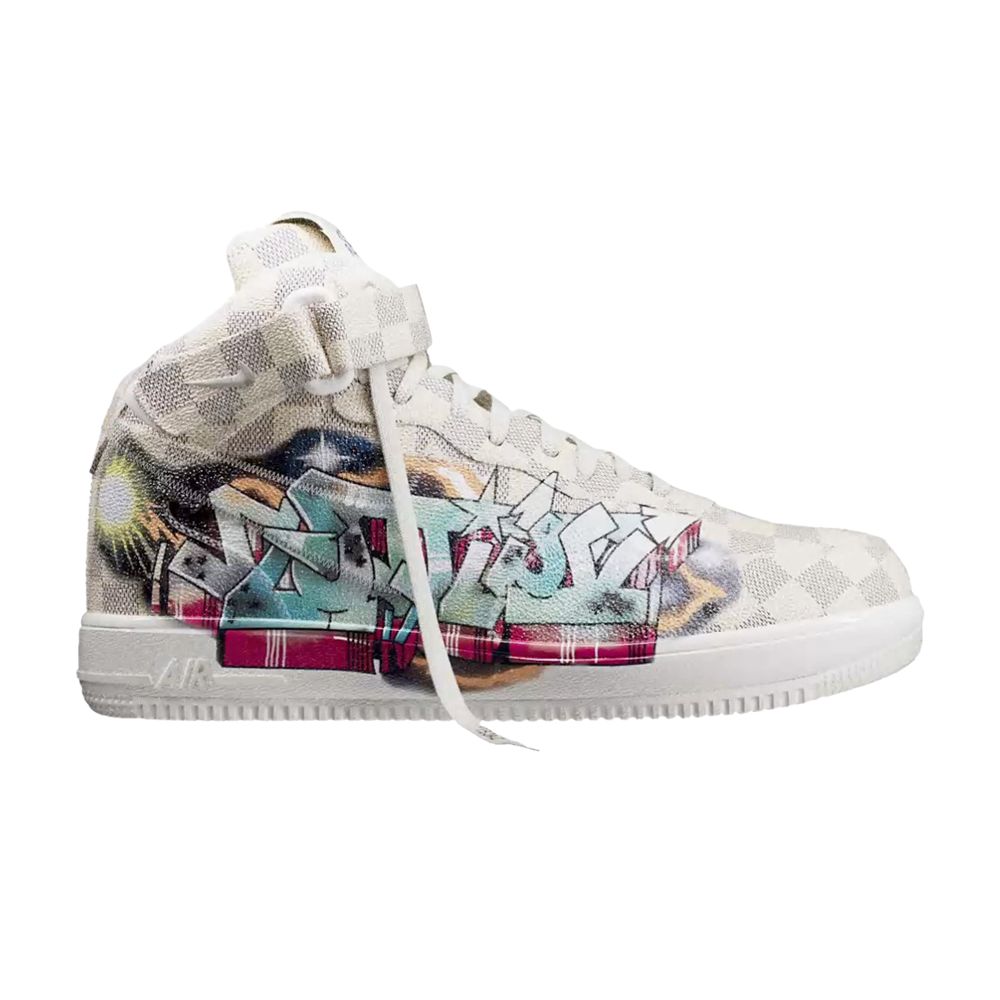 Pre-owned Nike Louis Vuitton X Air Force 1 Mid 'graffiti' In Tan