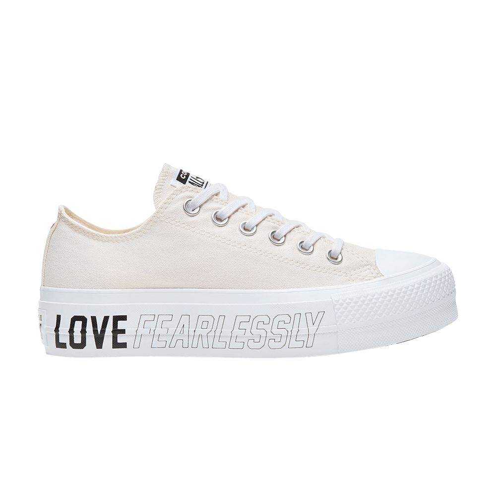 Converse Wmns Chuck Taylor All Star Lift Low 'Love Fearlessly' | White | Women's Size 7.5