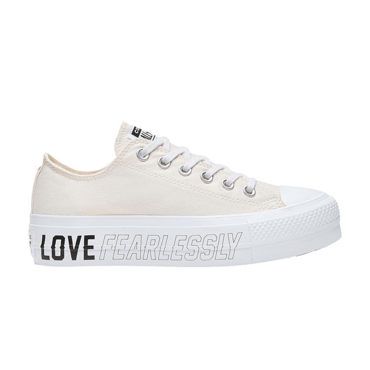 Size 5.0 Wmns Chuck Taylor All Star Lift Low Love Fearlessly