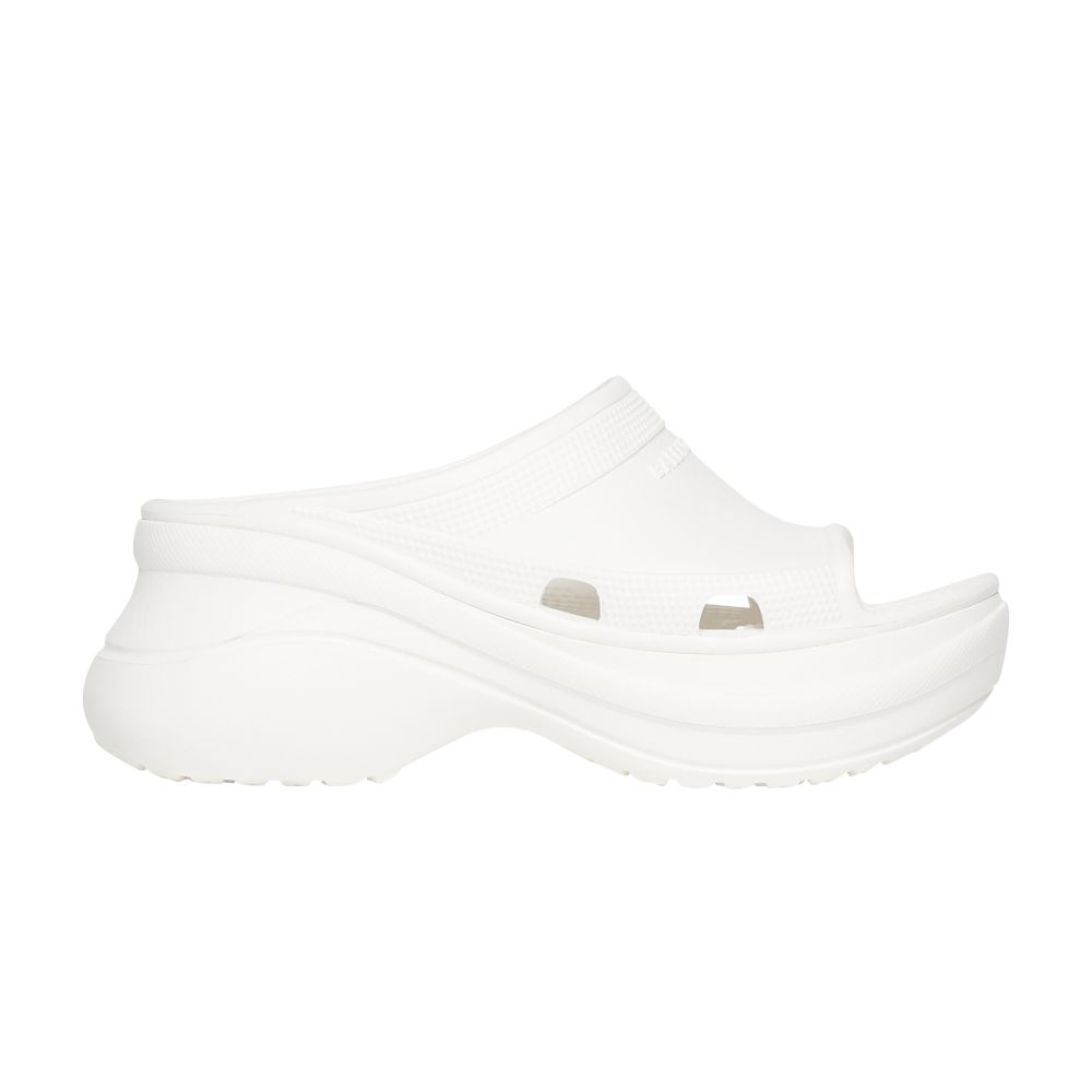 Pre-owned Balenciaga Crocs X Wmns Pool Slide Sandal 'white' | Women's Size 35