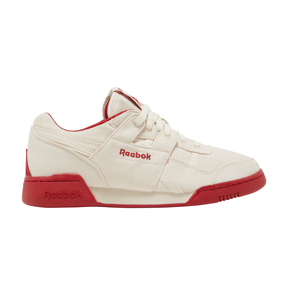 Pre-owned Reebok Workout Plus 'chalk Flash Red' In Cream