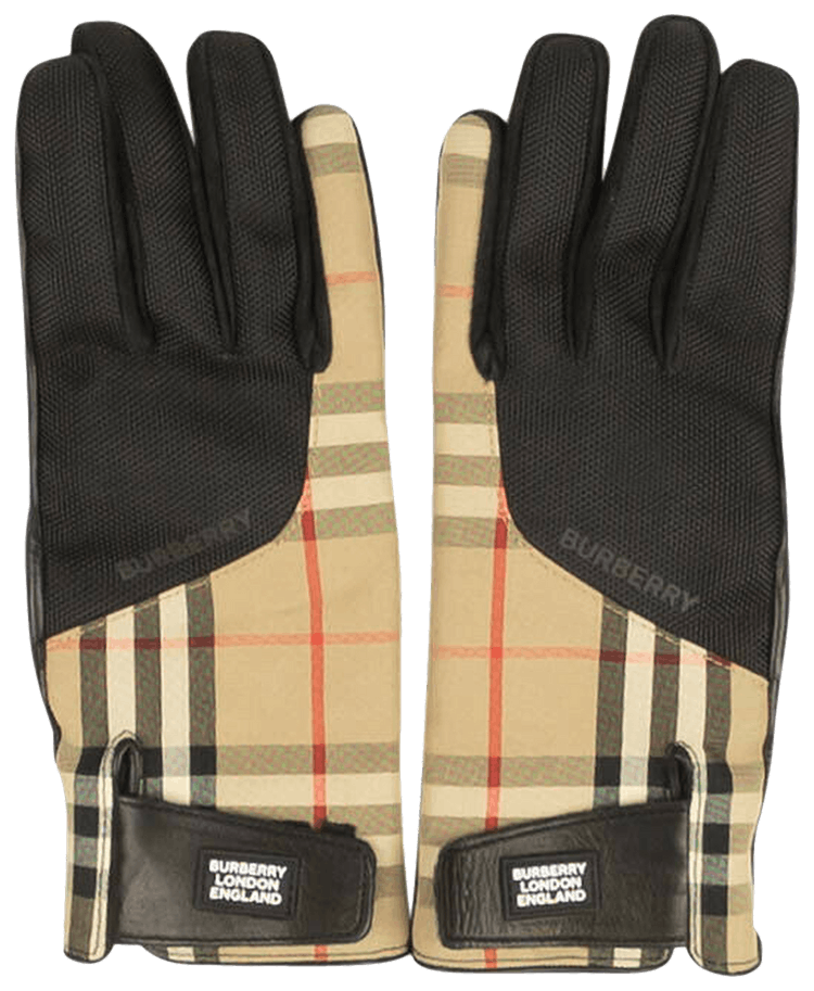 Burberry gloves yellow hot sale