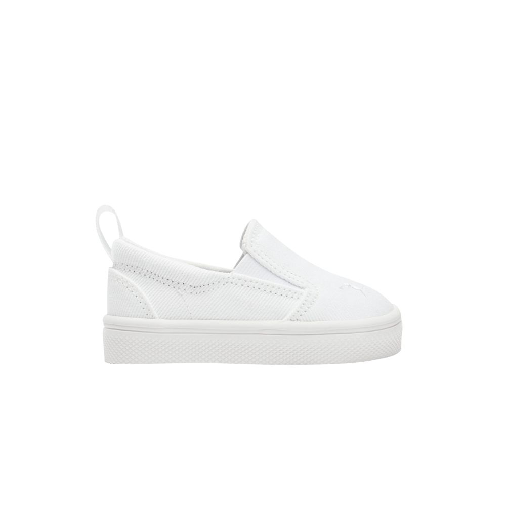 Pre-owned Puma Bari Slip-on Infant 'white Silver' | Infant Size 4