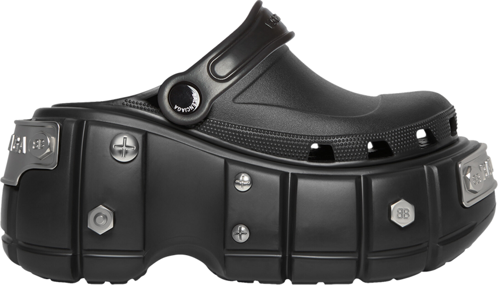 Buy Crocs x Balenciaga Wmns Hardcrocs Slide 'Nero Silver' - 687398 ...