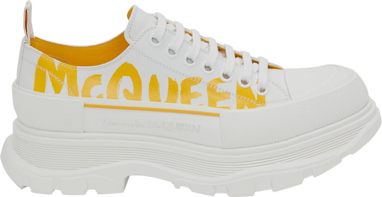 Alexander McQueen Tread Slick Lace-Up 'White Pop Yellow'