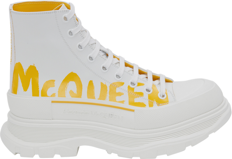 Alexander McQueen Tread Slick Boot 'White Pop Yellow'