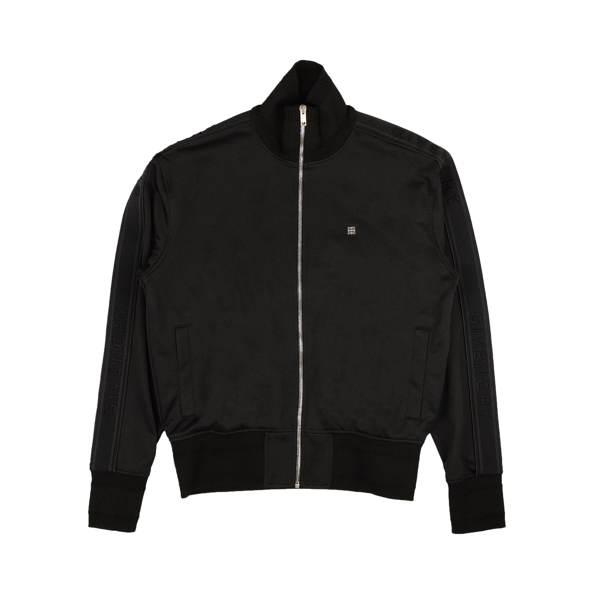 Pre-owned Givenchy Logo Stripe Zip Up Track Jacket 'black' | Men's Size M