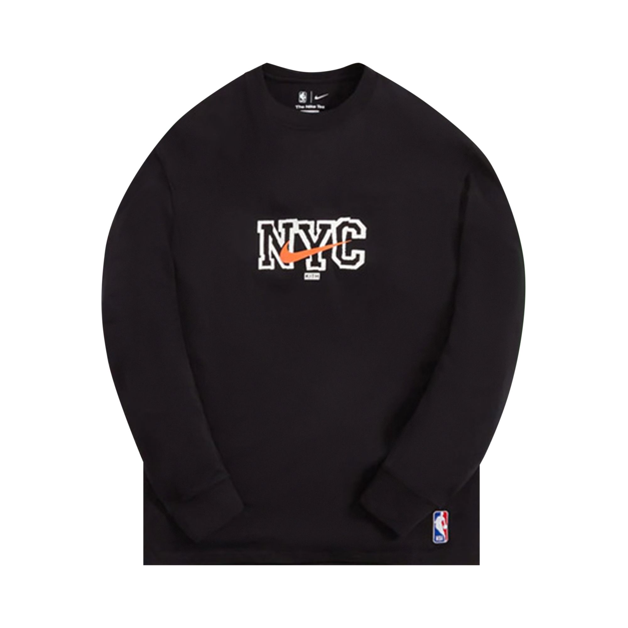 Kith & Nike For New York Knicks Long-Sleeve Tee 'Black' | Men's Size S
